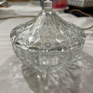 Elegant Clear Glass Candy Dish